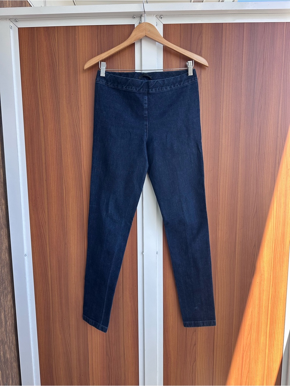 The Row Navy Blue Skinny Pull on Jeans